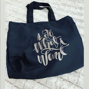 “I Do What I” Canvas Tote